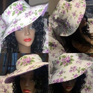 Violet floral hat